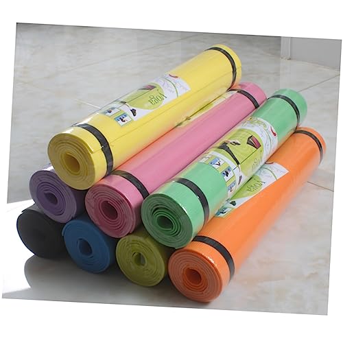 INOOMP Portable Anti-slip Eva Yoga Mat for Hot Yoga Aerobic Fitness and Stretching Routines Lightweight Exercise Mat Deep Green for Indoor and Outdoor Use