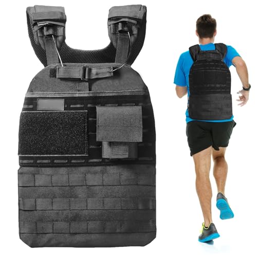 Happybuy Weighted Vest, 40lb Weight Vest, Adjustable Body Weight Jacket, Workout Equipment, for Strength and Endurance Training, Running, Jogging, Walking, Fitness, Weight Loss