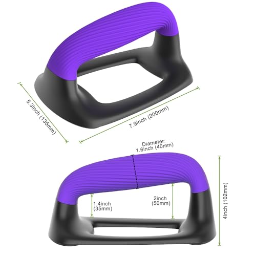 Push Up Bars, Ergonomic Pushup Handles for Home Gym Training - color: B: Blue Purple