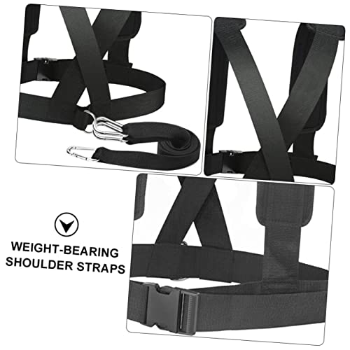 Kisangel 2pcs Resistance Sled Harness Weight Bearing Shoulder Straps Training Belt for Fitness Workout Running Exercise with Portable Design and Safety Features