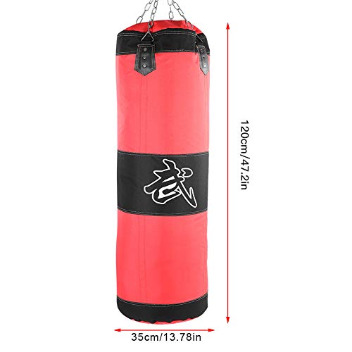 Empty Training Boxing SandbagOxford Cloth Punching Kick Bag with PU Patch Zipper Seal for Karate Fight MMA Home Gym