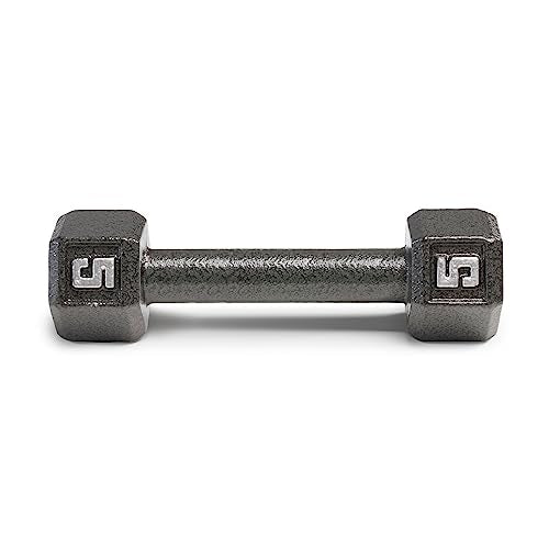 Marcy Cast Iron Hex Dumbbells Collection - Available size from 3-lb to 100-lb, SOLD INDIVIDUALLY - style: 5lbs