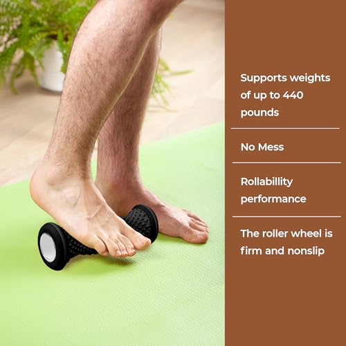 Foot Massager Roller - Portable Arch & Plantar Fasciitis Relief Tool - Deep Tissue Muscle Massage Roller for Feet,Carf, Heel Pain