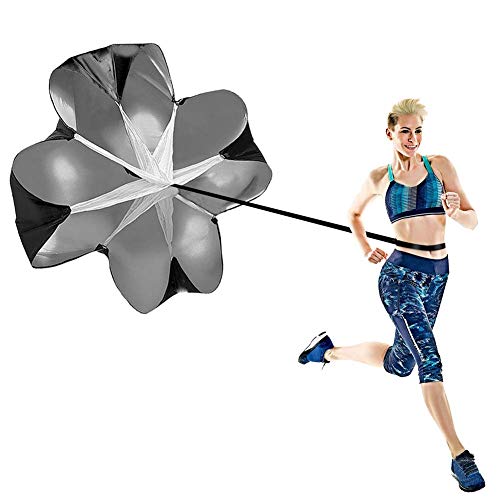 Running Speed Training Umbrella, 56 inches Resistance Parachute with Adjustable Waist Belt, Speed Chute and Fitness Explosive Power Training Umbrella, Soccer Trainer, for Kids Youth and Adults
