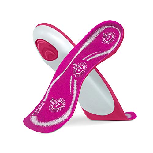 Comfort Zone Tri-Balance Gel Orthotic Insoles for Women, Non-Slip & Cushioned, Fits Well with Heel & Ball of Foot Supports, 3/4 Length Arch Support Inserts for Women, Sizes 6-10, 1 Pair, Pack of 3