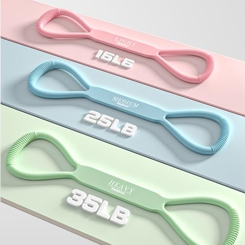 PROIRON Figure 8 Resistance Bands with Handles Exercise Band Stretch Bands for Yoga arm Chest and Shoulder Stretch 8 Shaped Resistance Band for Women
