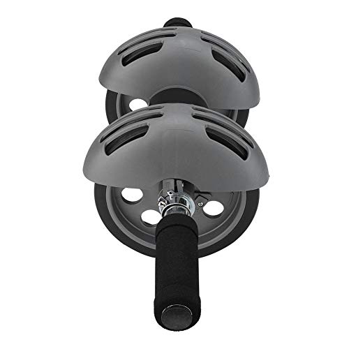 Ab Double Roller Workout System, Abdominal Exercise Roller Wheel with Dual Wheels and Knee Pad, Anti - Slip Foam Handles for Home Gym Core Training