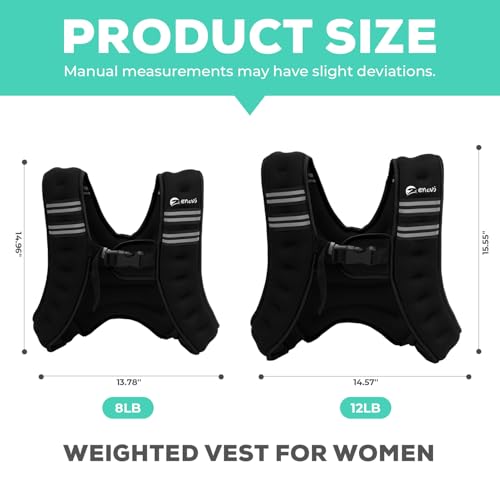 EasyGo Weighted Vest Woman, 8lb/10lb/12lb, Weighted Vest for Women