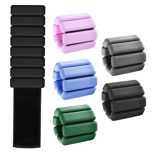 Weighted Bangles for Wrist and Ankle Weights for Women 1LB Each (Set of 2) | Workout Weights for Yoga, Pilates & Walking | Leg & Arm Weights Men BLACK