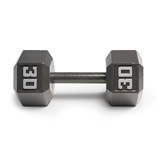 Marcy Cast Iron Hex Dumbbells Collection - Available size from 3-lb to 100-lb, SOLD INDIVIDUALLY - style: 30lbs