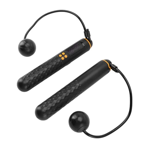 Jump Rope with Counter, Weighted Cordless Skipping Rope for Fitness, Rechargeable Ropeless Jump Rope with Digital Display for Men Women Kids Home Gym Cardio Training