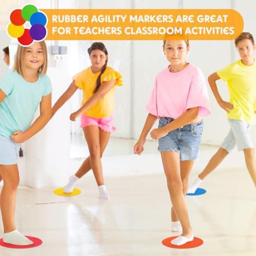 TPE Floor Spot Markers Dots for Gym Flat Non Slip Spot Marker Dance Dot for Gym Sports Soccer Basketball Agility Training Field Marking Equipment
