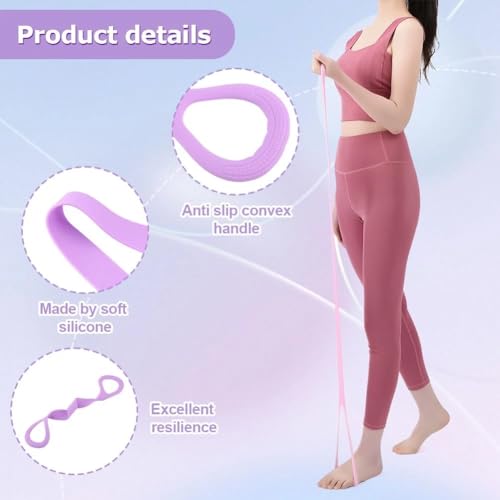 3pcs Figure 8 Resistance Bands Exercise Bands for Women, 2026 New Resistance Band with Handles for Working Out, Elastic Ropes for Arm Back Shoulder Stretching Training