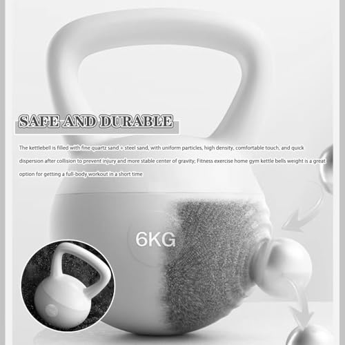 Kettlebell Home Fitness Women Soft Kettlebell Weights, New PVC Soft Rubber Kettle Ball, Does Not Damage The Floor, Practice Hip/body Shaping(Purple-5kg)