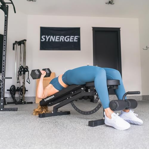 Synergee Adjustable Incline Decline Bench – Weight Bench for Home Gym