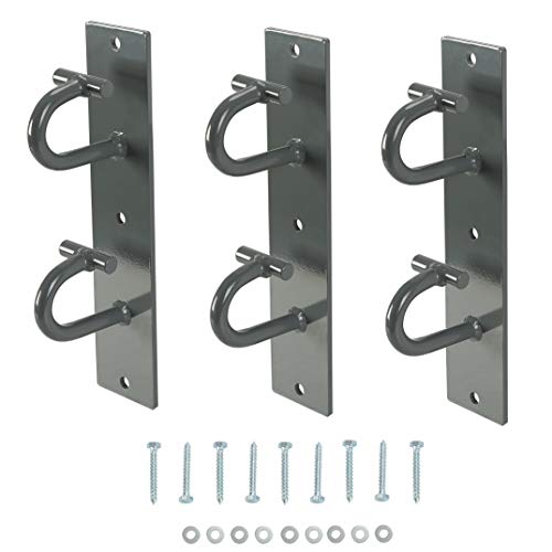 HECASA Workout Wall Mount Anchor, Resistance Band Wall Anchor, Fitness Ceiling Hook for Home Gym, Body Weight Straps, Suspension Strength Trainings 3 Sets