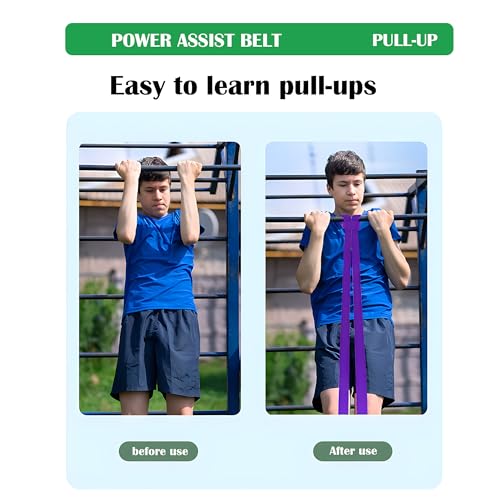Pull Up Assistance Bands - Resistance Bands Set - Multi-Level Resistance, Fitness Band, Full Body Training, Suitable for Exercise and Physical Therapy Exercise Bands - color: purple