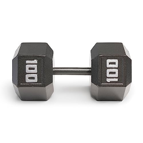 Marcy Cast Iron Hex Dumbbells Collection - Available size from 3-lb to 100-lb, SOLD INDIVIDUALLY - style: 100lbs