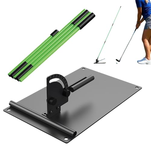 Golf Aiming Trainer – Angle Bracket Plate, Putting Practice Aid, Swing Pósture Corrector | Beginner Alignment System for Indoor Outdoor Golf Training