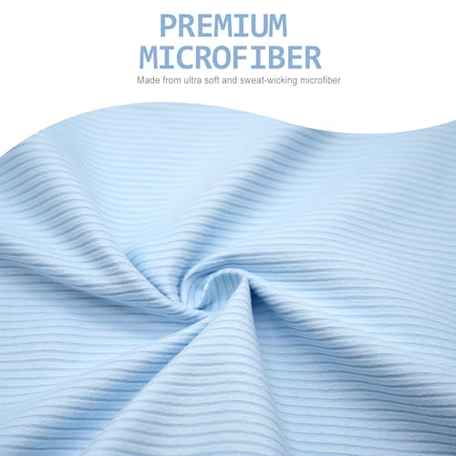 Eunzel Quick Dry Camping Towel, Microfibre Ribbed Towel Travel Towel 3 Sizes 1 Pack Fast Drying Towel Set for Camping, Beach, Gym, Sports, Yoga & Swimming Pool, Blue