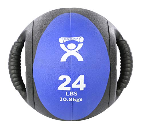 CanDo Dual Handle Medicine Ball, 24 lb - color: Blue, style: 24 lb