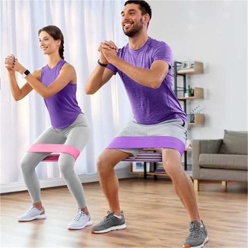 Fabric Resistance Bands, Exercise Bands&Booty Bands for Working Out with Non-Slip & Snap-Proof Design - Yoga, Pilates, Rehab & Home Fitness for Legs, Butt, Women & Men (Starter Set)