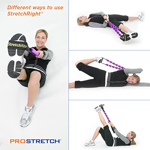 ProStretch StretchRite, Stretching Strap for Sore Muscles, Purple/Yellow - color: Purple/Yellow