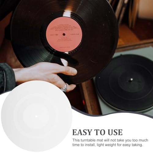 Garneck Vinyl Record Player Mat 11.61 Inch Turntable Slipmat Anti-Static Rubber Pad for Record Protection and Vibration Reduction