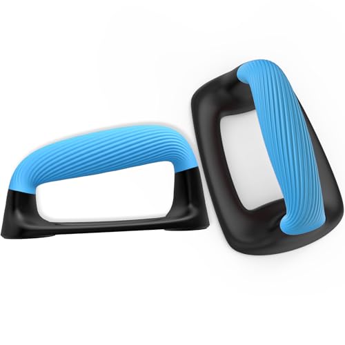 Kipika Push Up Bars, Pushup Stands With Thickened Soft Plastic Handle, Stable and Non-Slip Base, Pushup Handles Perfect for Floor Strength Training - color: D: Black & Blue