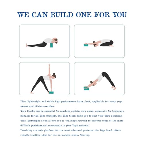 AMENTUM Yoga Block 9”x6”x3” Stand Out With Style Premium Yoga Block Featuring Bold Metallic Rivets. High-Density/Non-Toxic EVA Foam, Non-Slip Surface,Lightweight Exercise Support for Yoga, Stretching, Fitness Training