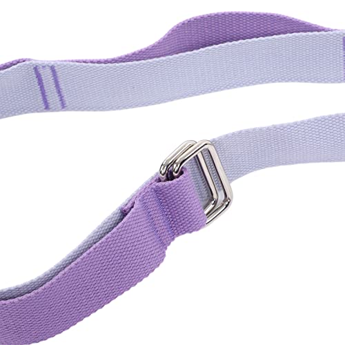 Yoga Stretching Strap, Yoga Strap for Flexibility and Balance, 3.1m Oxford Cloth Leg Stretcher with Foam - Covered Snap Ring, for Dance Gymnastics Physical Therapy and - color: Purple