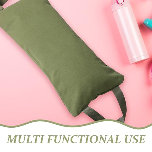Canvas Exercise Sandbag for Fitness and Yoga Training, Empty Weight Sand Holding Bag, Military Green, Suitable for Strength and Leg Workout