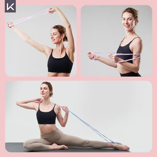 Keep Figure-8 Resistance Band - High Elasticity Exercise Band for Arm Toning, Shoulder & Core Stretching - Anti-Slip Grip Portable Fitness Equipment for Home Workout