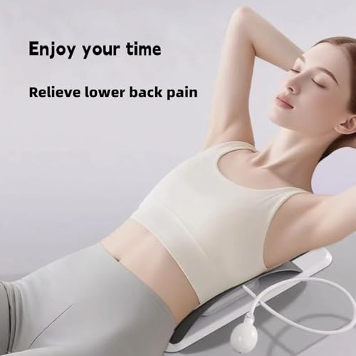 Back Stretcher for Lower Back Pain Relief, Adjustable Lumbar Traction Device, Spinal Decompression Board with Acupressure Points, Posture Corrector for Women and Men