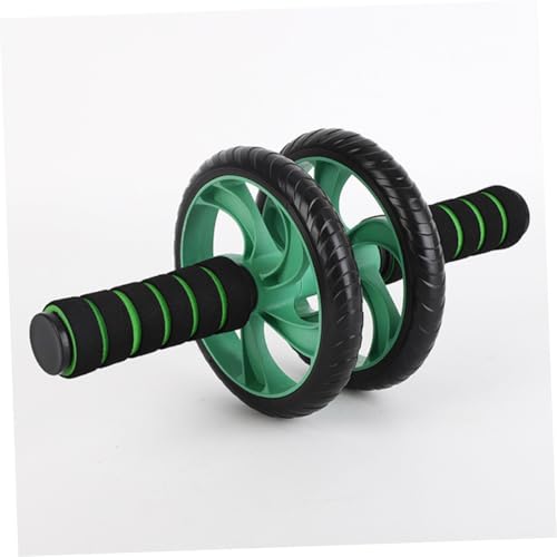 Dual-wheel Ab Roller for Core Strength with Non-slip Handles Stable Abdominal Exercise Device for Weight Loss and Fitness Training Lightweight Home Gym Equipment in Green