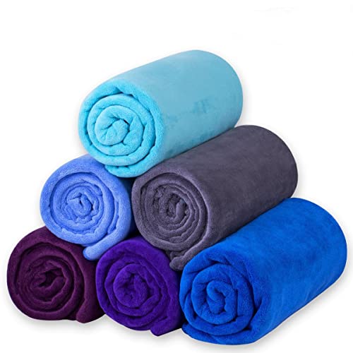 JML Bath Towel, Microfiber Bath Towels Set 4 Pack (30" x 60") - Large Size, Extra Absorbent, Quick Drying, Multipurpose Use as Bath Fitness Towel, Sports Towels, Yoga Towel, Aquamarine