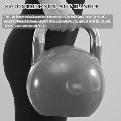 Kettlebell Weights Fitness Exercise Competitive Kettle Bells, Women's Body Shaping Training Kettle Ball, Electroplating Handle, Swing/Squat/Lunge(Orange-10kg)