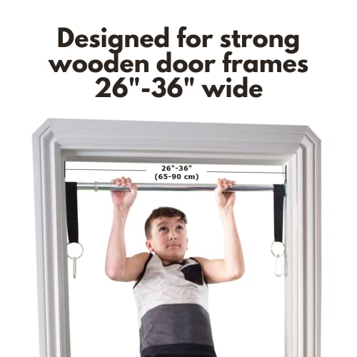 Doorway Swing Kit fr Kids - Doorway Gym with Trapeze Bar Combo, Gymnastic Rings, Rope Ladder & Classic Belt Swing