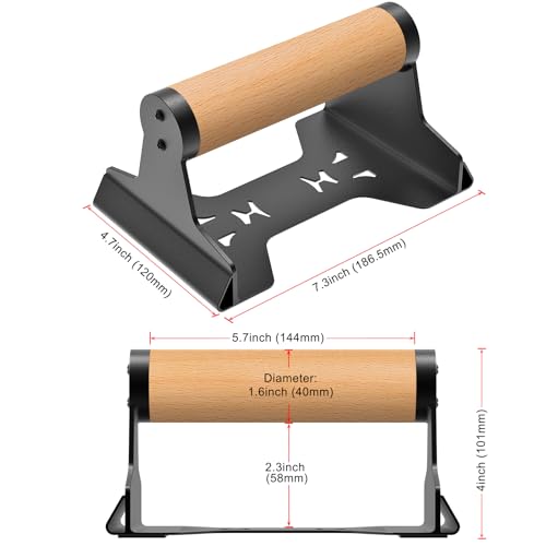 SELEWARE Wood Push Up Bars Steel Calisthenic Parallette Bars Handstand Bars - color: C: Wood Grip (7.3"L x 4"H)