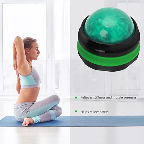 Coolrunner Massage Ball, Manual Roller Massager, Handheld Self Massage - color: Green