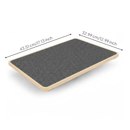 Wooden Balance Board Coordination Training Rectangular Wobble Board Core Exercise Equipment Gear for Adults, Gym