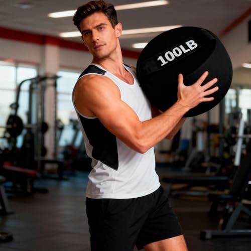 Adjustable Sandbag for Weight Training:100 LB Heavy Duty Sand Bags for Fitness & Workout, Gym & Home Exercise Equipment for Men or Women (Sand Not Included)