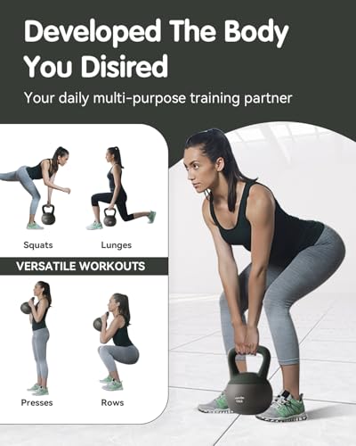 Soft Kettlebell - Cushioned Impact-Resistant Base and Anti-Slip - color: Black-Green