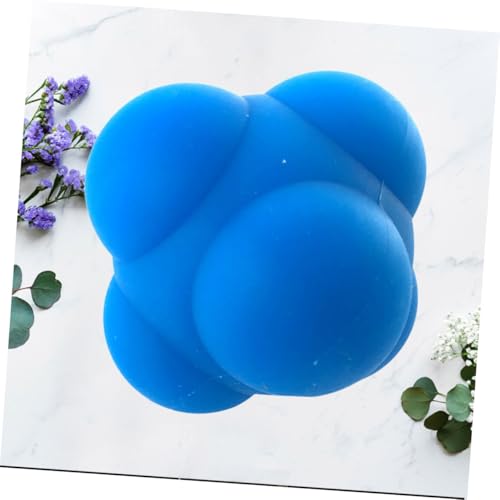 BESPORTBLE Hexagonal Silicone Reaction Agility Ball with Six-Sided Bounce for Reflex Training and Hand-Eye Coordination Trainer for Speed and Coordination Exercises Suitable for Men and Women