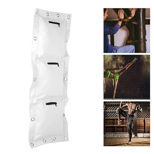 Wing Chun Wall Canvas Punch Target, Empty Sand Bag with Zipper for Boxing Muay Thai Training, Heavy - Duty Canvas Hanging Bag in Light Beige, Sizes S L Triple - size: 3 Bottles Per Shelf
