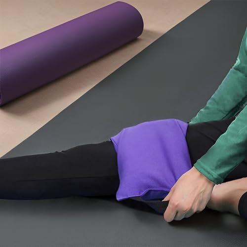 TOPTIE 2 Pack Yoga Sandbag Weighted Bag for Fitness Yoga Bolster, Unfilled Sandbag 16 x 7 Inch