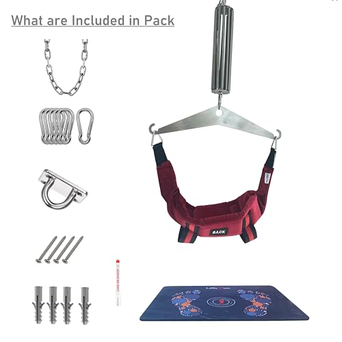 LittleMum Spring-Controlled Cervical Traction System for Home Use-Fabric - color: Dark Red-velvet Head Halter