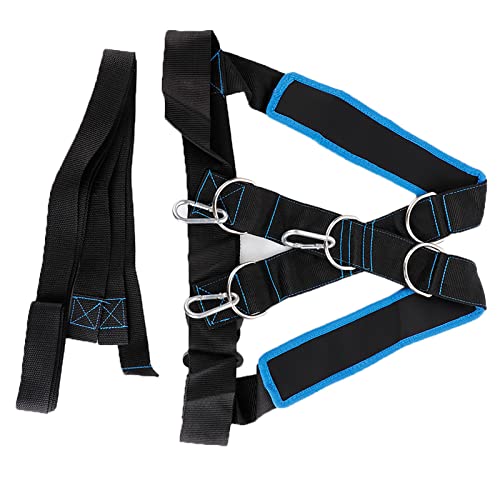 SUNGOOYUE Speed Strength Training Sled Shoulder Harness Resistance Band for Endurance Workout Training, Nylon Material for Speed, Ideal for Strength for Athletes, Black