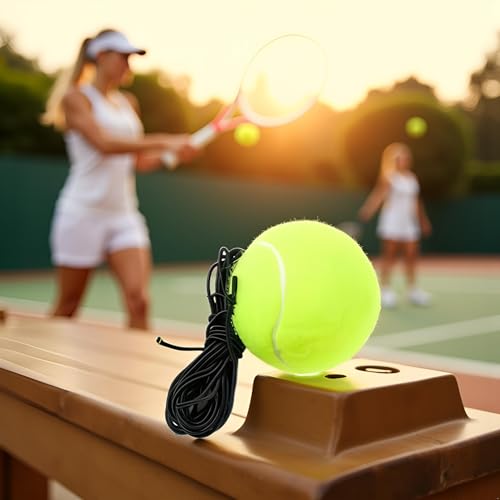 Tennis Training Ball with String,Tennis Trainer Balls Self Practice, Tennis Ball Training Equipment for Rebound Baseboard Self Trainer Tool