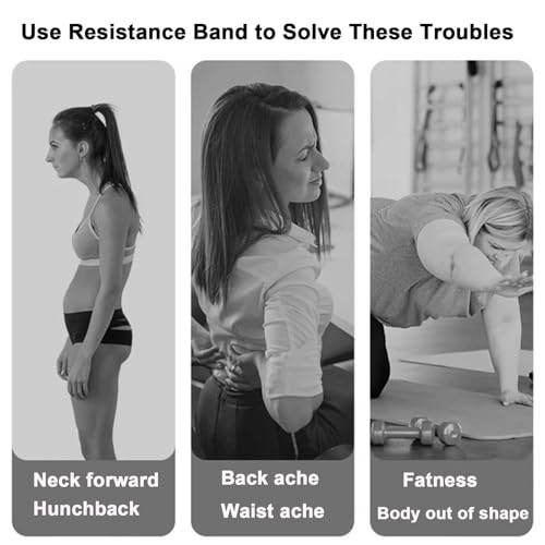Figure 8 Resistance Band Elastic Bands with Handles for Stretching Working Out Arm Back Shoulder Chest Exercise Rope Bands Fitness Equipment for Yoga, Pilates, Physical Therapy - color: Purple